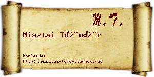 Misztai Tömör névjegykártya